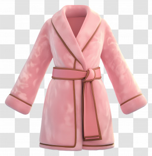 Bathrobe - Soft Pink Bathrobe For Ultimate Comfort Transparent PNG