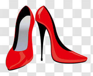 Red High Heels - Stylish Red High Heels Illustration Transparent PNG