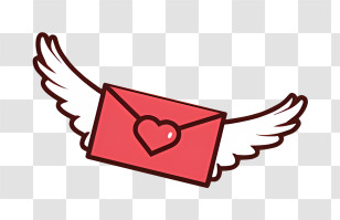Love - Love Letter With Wings Transparent PNG
