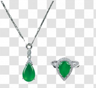 Emerald Jadeite Necklace Jewellery - Diamond Transparent PNG