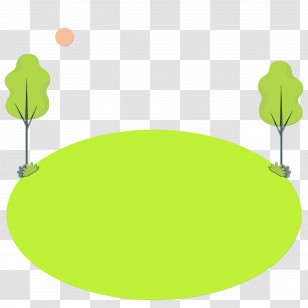 Leaf Green Tree Line Cartoon Transparent PNG