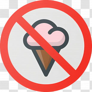 No Food - No Ice Cream Allowed Transparent PNG