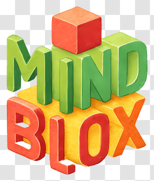 Mind Blox - Mind Blox 3D Colorful Logo Transparent PNG
