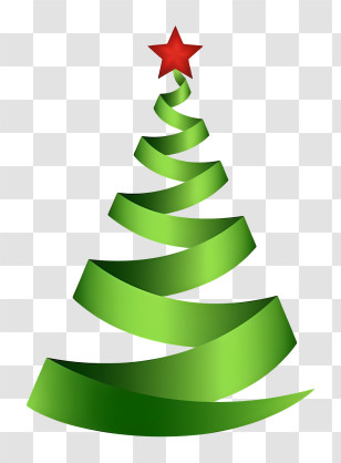 Christmas Tree - Creative Ribbon Christmas Tree Illustration Transparent PNG
