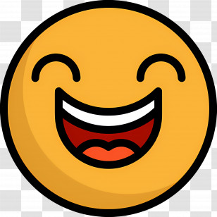 Laugh Emoji - Happy Smiling Emoji For Digital Use Transparent PNG