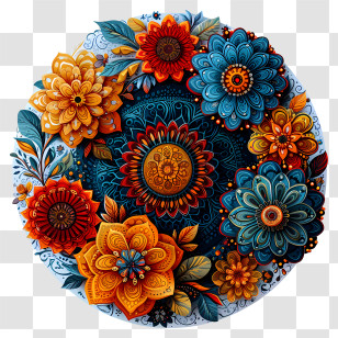 Mandala - Intricate Colorful Floral Mandala Transparent PNG