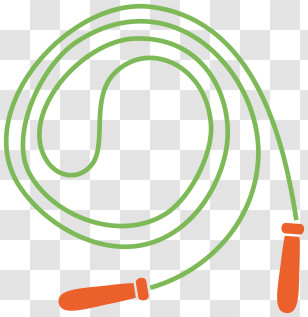 Jump Rope - Green And Orange Jump Rope Transparent PNG