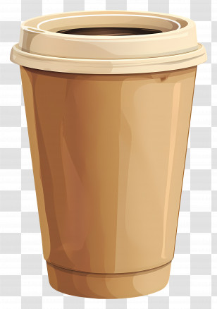 Coffee Paper Cup - Brown Coffee To-Go Cup Illustration Transparent PNG
