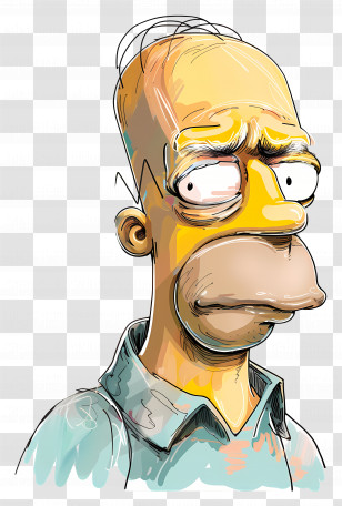 Homer Simpson - Funny Cartoon Character Transparent PNG