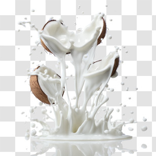 World Plant Milk Day - Coconut Splashing Milk Transparent PNG