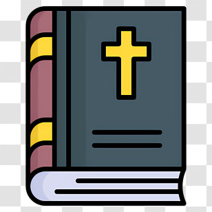 Holy Bible Book Icon - Illustrated Christian Holy Bible Icon Transparent PNG