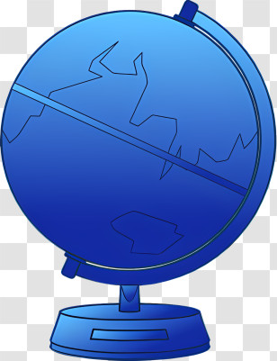 Icon - Blue Globe Illustration Transparent PNG