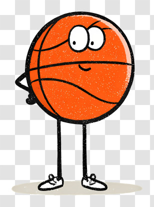 Cartoon Basketball - Cartoon Basketball With Legs Transparent PNG