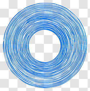 Blue Marker Circle - Blue Spiral Circle Pattern Transparent PNG