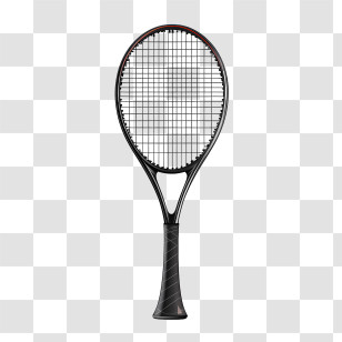 Tennis Racket - Black Tennis Racket Illustration Transparent PNG