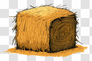 Hay - Hay Bale Illustration For Farm Scenes Transparent PNG
