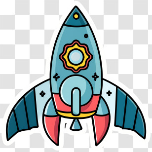 Cartoon Rocket - Colorful Cartoon Rocket Illustration Transparent PNG