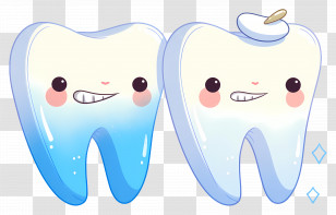 Cute Teeth - Adorable Anthropomorphic Cartoon Teeth Transparent PNG