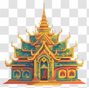 Asian Temple - Traditional Asian Temple Artwork Transparent PNG