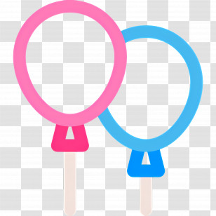 Water Balloons - Pink And Blue Balloons Transparent PNG