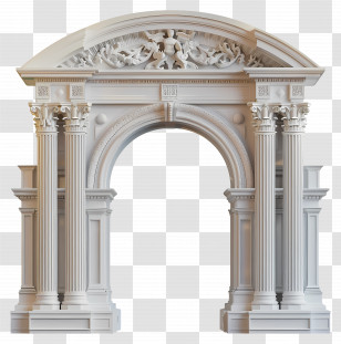 Temple Arch - Classical Stone Archway Transparent PNG
