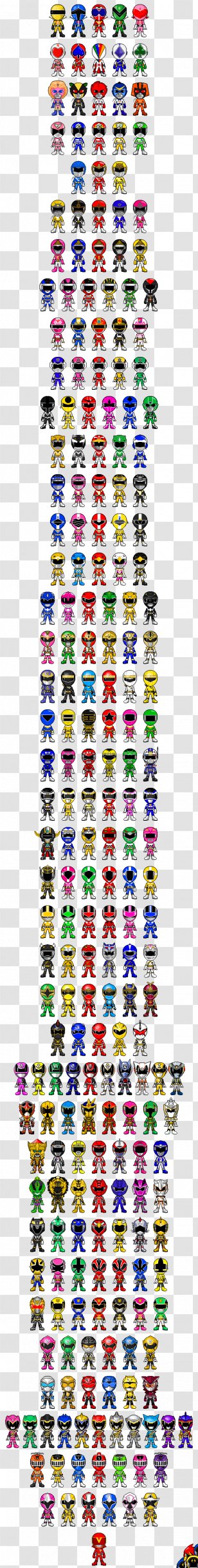 Super Sentai Power Rangers DeviantArt Pixel Art Transparent PNG