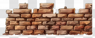 Brick Wall - Brown Brick Wall Illustration Transparent PNG