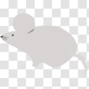 Icon - Small Gray Mouse Illustration Transparent PNG