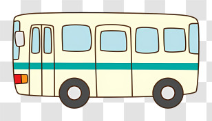 Icon - Cute Cartoon Bus Illustration Transparent PNG