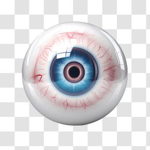 Halloween Eyeball - Detailed Realistic Human Eyeball Illustration Transparent PNG