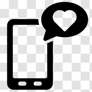 Mobile Phones Love Heart - Message Transparent PNG