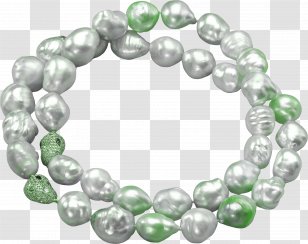 Pearl Necklace - Jade - Designer Transparent PNG