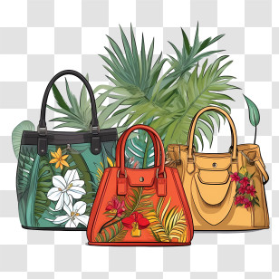 Handbag Day - Fashionable Tropical Handbags Transparent PNG
