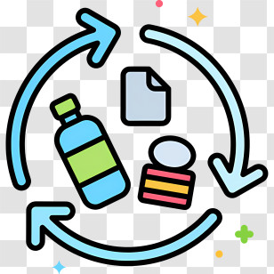 Recycling
 - Recycling Symbols With Items Transparent PNG