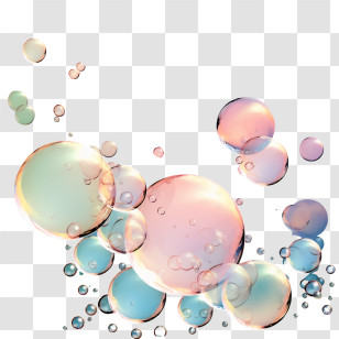 Bubbles - Colorful Soap Bubbles Illustration Transparent PNG