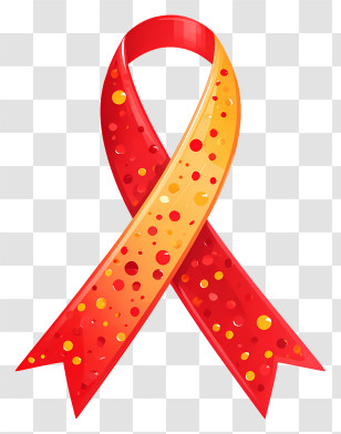 Red Ribbon - Red Awareness Ribbon Transparent PNG