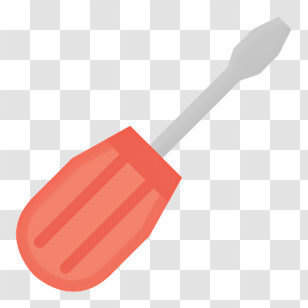 Repair Tool - Red Handle Screwdriver Transparent PNG