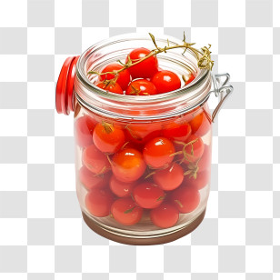 Fruit Jam - Jar Of Fresh Red Tomatoes Transparent PNG