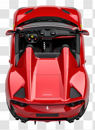 Car Top View - Top View Of Red Sports Car Transparent PNG