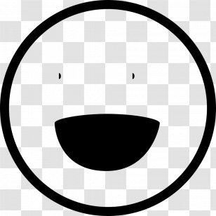 Smiley Circle Point Line Art Font - Black And White Transparent PNG