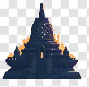 Borobudur - Buddhist Stupa Monument Transparent PNG