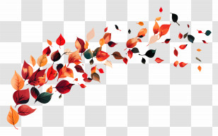 Autumn Mural - Autumn Leaves Falling Transparent PNG