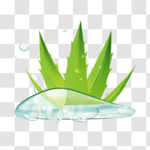 Aloe Vera - Aloe Vera Leaves With Gel Transparent PNG