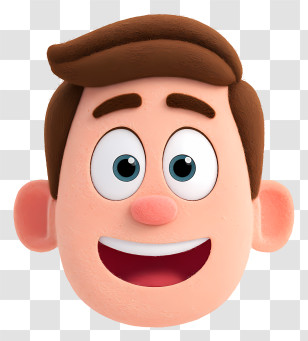 Cartoon Student Face - Happy Cartoon Face Transparent PNG