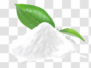 Glucose Powder - Organic White Powder With Green Leaves Transparent PNG