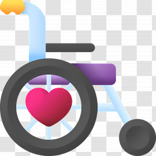 Wheelchair - Wheelchair With Heart Transparent PNG