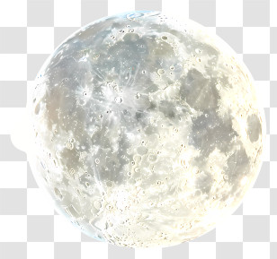 Full Moon - Vivid Realistic Full Moon Illustration Transparent PNG
