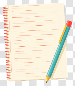 Cute Paper - Notebook And Colorful Pen For Writing Transparent PNG