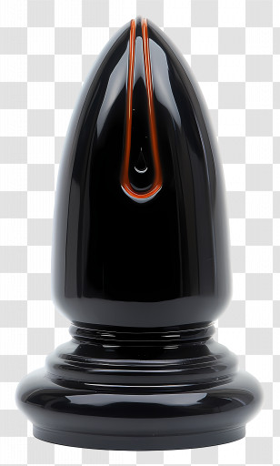 Shiva Lingam - Glossy Black Chess Piece Design Transparent PNG