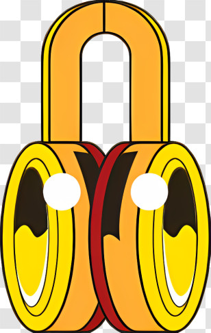 Icon - Cartoon Illustration Of Yellow Headphones Transparent PNG